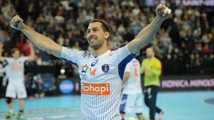 Michael Guigou et Montpellier à la fête (SYLVAIN THOMAS / AFP)