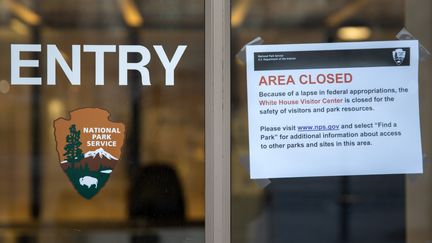 L'accueil des visiteurs de la Maison Blanche à Washington fermé pour cause de "shutdown" fédéral (ERIK S. LESSER / EPA)