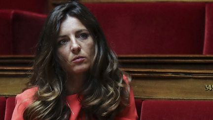 Coralie Dubost, députée LREM de Paris, durant un débat à l'Assemblée nationale, le 7 mai 2020. (LUDOVIC MARIN / POOL)