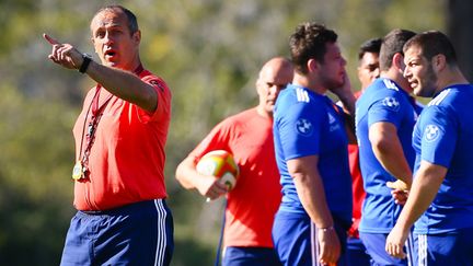 Philippe Saint-André à la tête du XV de France lors de la tournée en Australie l'été 2014 (PATRICK HAMILTON / AFP)