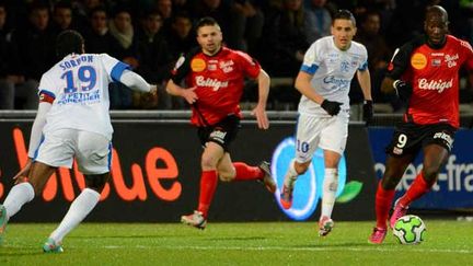 L'attaquant de Guingamp Yatabare auteur d'un quadruplé face à Lens