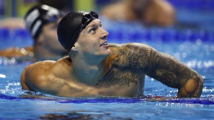 Caeleb Dressel (ici lors des sélections américaines, le 20 juin 2021) et les autres nageurs disputeront les finales dans la matinée à Tokyo. (TOM PENNINGTON / GETTY IMAGES / AFP)