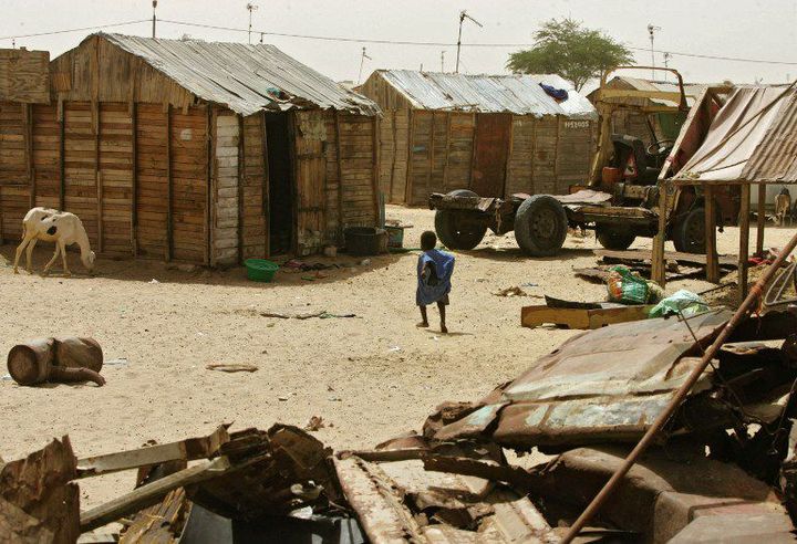 Le bidonville El-Mina à Nouakchott abrite de nombreux descendants d'anciens esclaves (Photo AFP/Goerges Gobet)