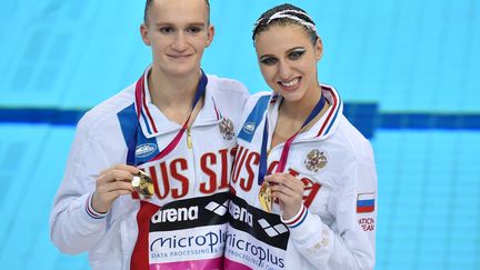 Aleksandr Maltsev et Mikhaela Kalancha (BEN STANSALL / AFP)