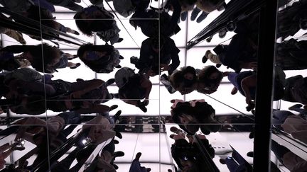 La terrasse panoramique du sommet est répartie sur les quatre derniers étages du One Vanderbilt à Manhattan, le quatrième plus haut bâtiment de la ville (TIMOTHY A. CLARY / AFP)