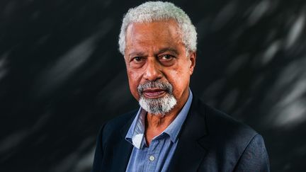 Le romancier&nbsp;Abdulrazak Gurnah lors du Festival du livre d'Edimbourg (Ecosse), le 17 août 2017 (SIMONE PADOVANI/AWAKENING / GETTY IMAGES EUROPE)