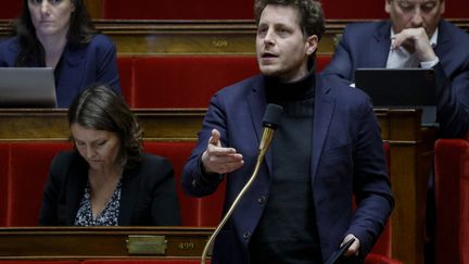 Julien Bayou, EELV deputy for Paris, March 13, 2023 at the National Assembly.  (LUDOVIC MARIN / AFP)