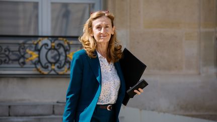 La ministre de la Justice, Nicole Belloubet, le 17 avril 2019 à l'Elysée. (MARIE MAGNIN / HANS LUCAS / AFP)