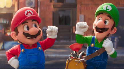 Mario et son frère Luigi affrontent l'affreux Bowser dans le film "Super Mario Bros, le film". (2022 Nintendo and Universal Studios)