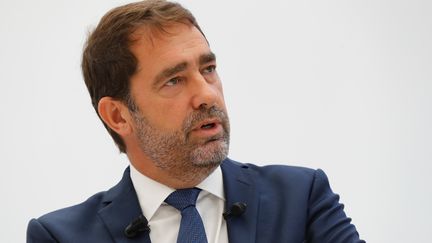 Christophe Castaner, le délégué général du parti LREM, lors d'une conférence de presse le 14 septembre à Paris.&nbsp; (FRANCOIS GUILLOT / AFP)