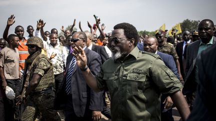 Joseph Kabila, le 20 septembre 2018, à Kinshasa. Depuis, il n'est plus président, mais demeure toujours aussi puissant. (JOHN WESSELS / AFP)