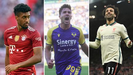 Kingsley Coman, Giovanni Simeone et Mohamed Salah ont brillé ce week-end sur les pelouses européennes.&nbsp; (D.R.)