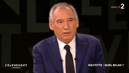 Le Premier ministre, François Bayrou, lors de son interview sur France 2 dans "L'Evénement", le 19 décembre 2024. (FTV)