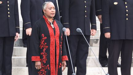 Barbar Hendricks, le 1er juillet 2018 à Paris, lors des obsèques de Simone Veil. (LUDOVIC MARIN / POOL)