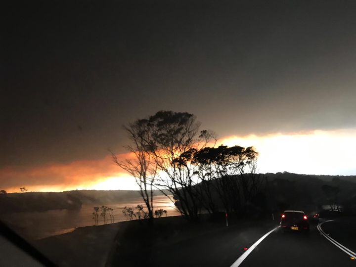 Le 31 décembre 2019 au matin, sur la route qui longe Corunna Lake.&nbsp; (TOUS DROITS RÉSERVÉS / AMY INGLIS)