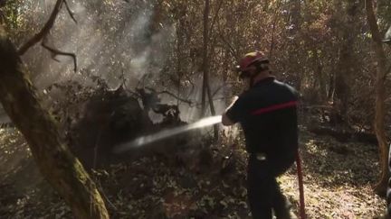 En Gironde, le feu de La Teste-de-Buch est désormais fixé, lundi 25 juillet.&nbsp;À&nbsp;Landiras, ce n'est en revanche pas encore le cas.&nbsp;La journaliste Julie Vitaline est en direct de Villandraut, et explique que les pompiers sont plutôt optimistes. (FRANCE 2)