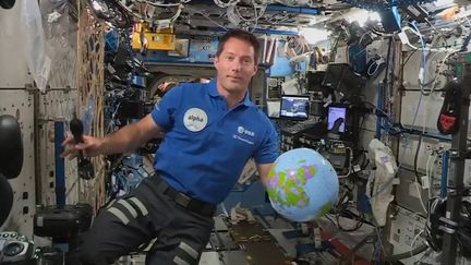 Thomas Pesquet le 30 avril 2021 dans l'ISS. (- / EUROPEAN SPACE AGENCY)