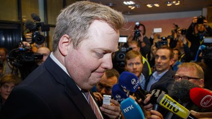 Le Premier ministre islandais Sigmundur David Gunnlaugsson démisionne le 6 avril 2016 à la suite des révélations des Panama papers&nbsp; (BIRGIR THOR HARDARSON / KJARNINN MEDIA)