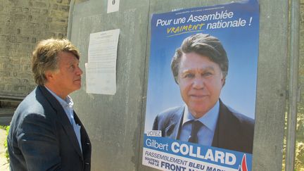 Gilbert Collard, le 13 juin 2012 &agrave; Aigues-Mortes (Gard). (ILAN CARO / FTVI)