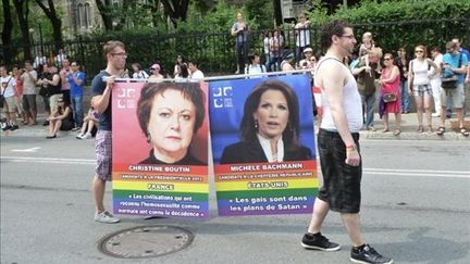 Christine Boutin est considérée comme homophobe par des associations lesbiennes au Canada. (MICHEL VIATTEAU / AFP)