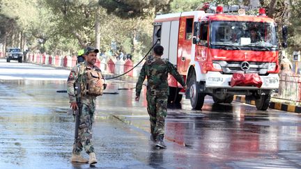 Après un attentat dans la capitale de l'Afghanistan, Kaboul, le 17 septembre 2019. (SAYED KHODABERDI SADAT / ANADOLU AGENCY)