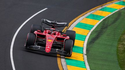 Charles Leclerc (Ferrari) décroche la pole du GP d'Australie, samedi 9 avril 2022. (FLORENT GOODEN / FLORENT GOODEN)