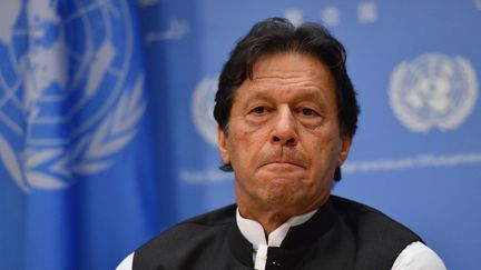 Imran Khan à New-York (Etats-Unis), le 24 septembre 2019. (ANGELA WEISS / AFP)