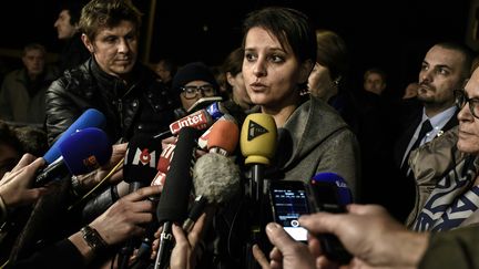 Najat Vallaud-Belkacem, le 13 janvier à Lyon (Rhône).&nbsp; (JEFF PACHOUD / AFP)