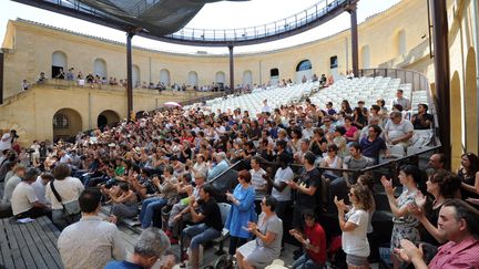 L'Agora, épicentre du festival de théâtre du Printemps des Comédiens à Montpellier.&nbsp; (SYLVAIN THOMAS / AFP)