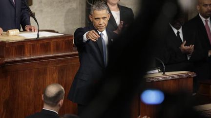  (Barack Obama lundi soir devant les deux chambres américaines © REUTERS/Joshua Roberts)