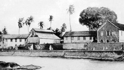 Photo prise au début du siècle du bagne de Cayenne, en Guyane Française, où des condamnés purgeaient des peines de travaux forcés. Le bagne fut fermé en 1942. (AFP/STF)