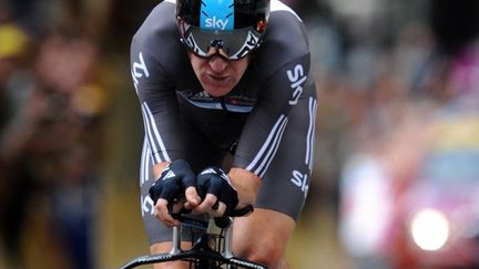 Bradley Wiggins lors du prologue du Tour de France