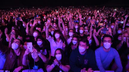 Organisé le 27 mars, le concert test à Barcelone n'avait pas généré de cluster. (LLUIS GENE / AFP)