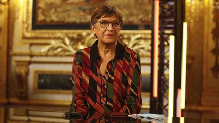 Éliane Assassi, sénatrice communiste centriste de Seine-Saint-Denis, le 27 septembre 2020 au palais du Luxembourg à Paris. (OLIVIER CORSAN / MAXPPP)