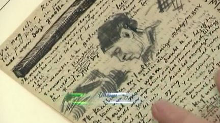 Lettre autographe illustrée de van Gogh
 (France 2 Culturebox capture d&#039;écran)