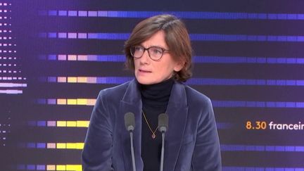 Agnès Firmin Le Bodo, ministre déléguée chargée de l'Organisation territoriale et des Professions de santé, le 13 décembre 2023 sur franceinfo. (FRANCEINFO)