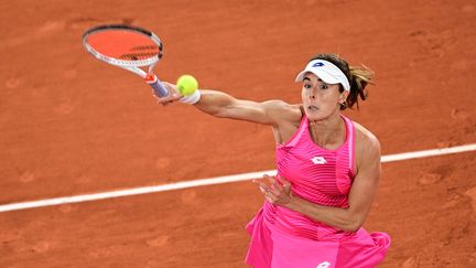 Alizé Cornet, lors de son match du premier tour à Roland Garros, le 28 septembre 2020 (MARTIN BUREAU / AFP)