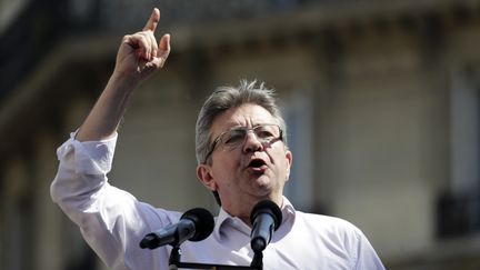 Le leader de la France Insoumise Jean-Luc Mélenchon, le 5 mai 2018 à Paris. (THOMAS SAMSON / AFP)