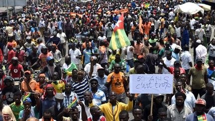 Grand rassemblement anti-gouvernemental à Lomé le 6 septembre 2017. Des centaines de milliers de partisans de l'opposition ont protesté à travers leTogo pour réclamer des réformes.  (PIUS UTOMI EKPEI / AFP)