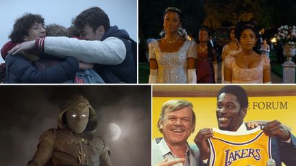 "Parallèles", "La Chronique des Bridgerton", "Moon Knight" et "Winning Time : The Rise of the Lakers Dynasty" parmi&nbsp;les nouveautés de mars.&nbsp; (Disney +, OCS, Netflix)