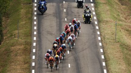 The breakaway on the 13th stage of the Tour de France, on July 12, 2024 between Agen and Pau. (ANNE-CHRISTINE POUJOULAT / AFP)