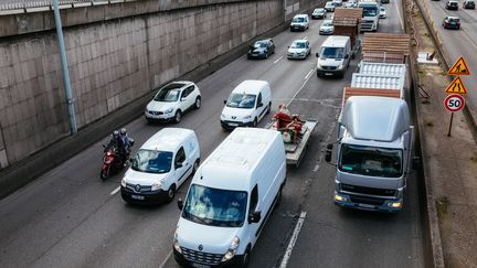 Samedi 10 août 2019 est classé noir dans le sens des départs vers le Sud-Est par Bison Futé.&nbsp; (MATHIEU MENARD / HANS LUCAS / AFP)