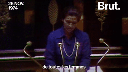 Au perchoir de l’Assemblée nationale en 1974, Simone Veil a prononcé l’un de ses discours les plus iconiques : celui qui a légalisé l’IVG en France. (Brut)