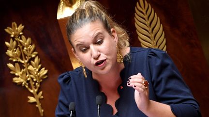 La députée LFI Mathilde Panot à l'Assemblée nationale, le 6 juillet 2022. (BERTRAND GUAY / AFP)