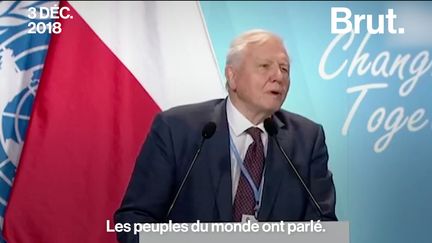 VIDEO. COP 24 : "Si nous n’agissons pas, l’effondrement de nos civilisations et l’extinction d’une grande partie de la nature sont proches", estime David Attenborough (BRUT)