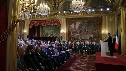 &nbsp; (La dernière conférence de presse de François Hollande, en janvier © REUTERS/Philippe Wojazer)