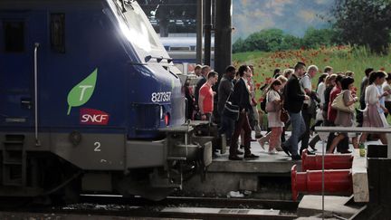 Des voyageurs &agrave; la gare de Paris Saint-Lazare, le 13 juin 2014. (JACQUES DEMARTHON / AFP)