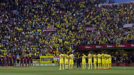 Le club espagnol de Villareal s'appr&ecirc;te &agrave; affronter le FC Barcelone, dimanche 27 avril, dans son stade d'El Madrigal.&nbsp; (JAIME REINA / AFP)