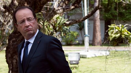 Fran&ccedil;ois Hollande, le 5 novembre 2012, &agrave; Vientiane, au Laos. (BERTRAND LANGLOIS / AFP)