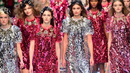 Dolce &amp; Gabbana automne-hiver 2016-17, à Milan, février 2017.
 (GIUSEPPE CACACE / AFP)